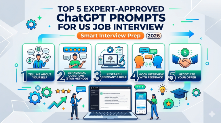 Top 5 Expert-Approved ChatGPT Prompts for US Job Interview (2026) for Smart Interview Prep