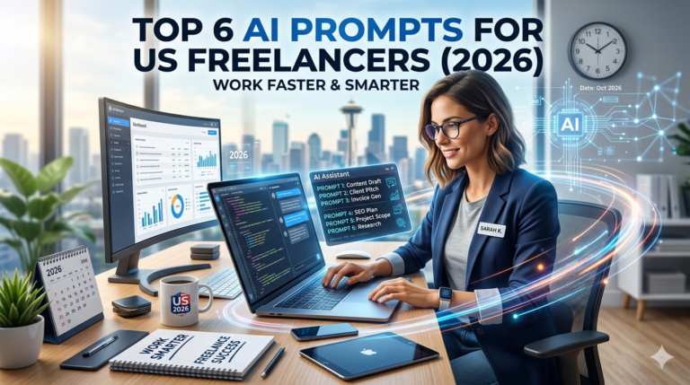 Top 6 AI Prompts for US Freelancers (2026) to Work Faster & Smarter