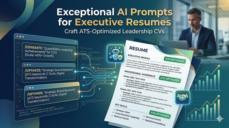 Exceptional AI Prompts for Executive Resumes | Craft ATS-Optimized Leadership CVs