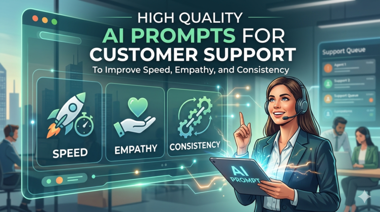 High Quality AI Prompts for Customer Support to Improve Speed, Empathy, and Consistency